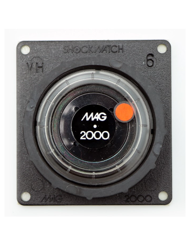 Indicador de impacto MAG 2000. Shockwatch. Conservatis.