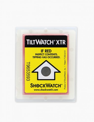 Tiltwatch XTR. Vuelco. Inclinación. Indicador para la detección de inclinación excesiva o vuelco de mercancía.  Conservatis