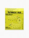 Tiltwatch Plus device tipping indicator and inclinations of different degrees.