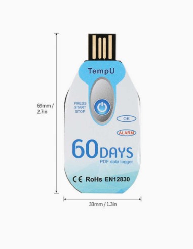 Data logger. Registrador temperatura TEMP U02. Fácil aplicación y económico. Comprar en Conservatis